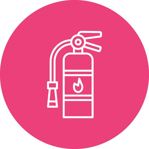 Estilo de ilustración vectorial del extintor de incendios