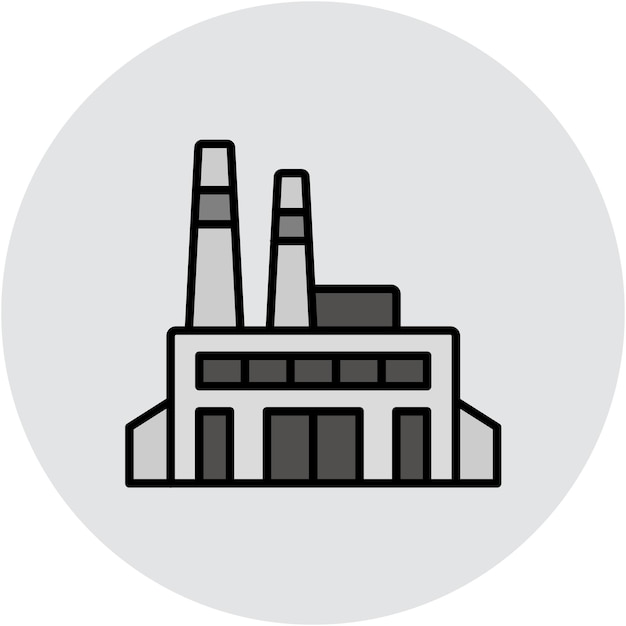 Estilo de ilustración vectorial de fábrica