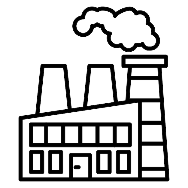 Estilo de ilustración vectorial de fábrica