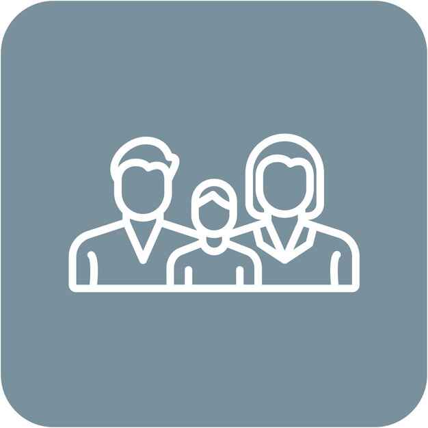 Estilo de ilustración vectorial de la familia