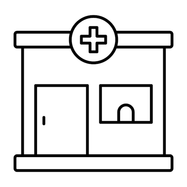 Estilo de ilustración vectorial de la farmacia