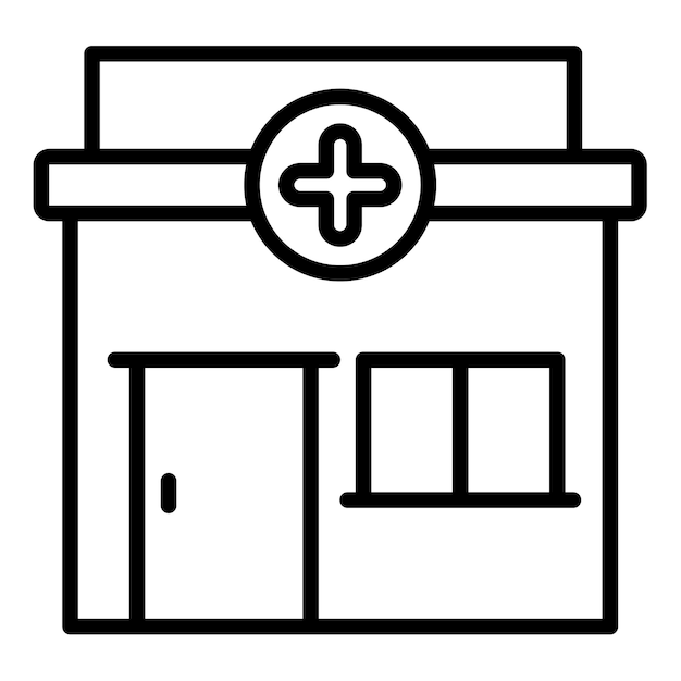 Estilo de ilustración vectorial de la farmacia