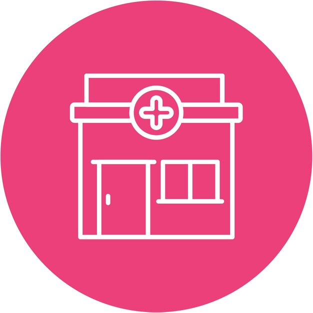 Estilo de ilustración vectorial de la farmacia