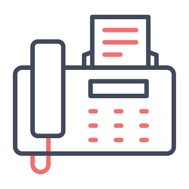Estilo de la ilustración vectorial de fax