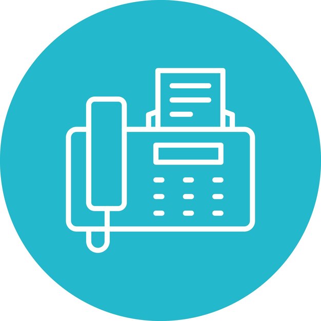Estilo de la ilustración vectorial de fax