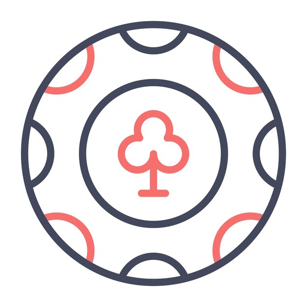 Estilo de ilustración vectorial de fichas de póquer