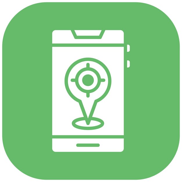 Estilo de ilustración vectorial fijo de GPS