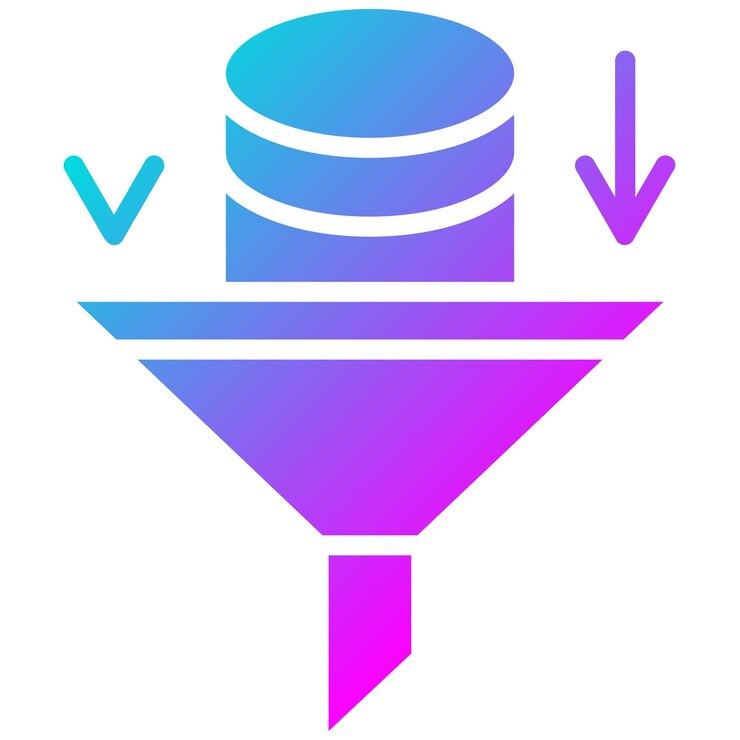 Vector estilo de ilustración vectorial del filtro de datos