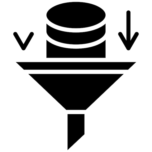 Estilo de ilustración vectorial del filtro de datos