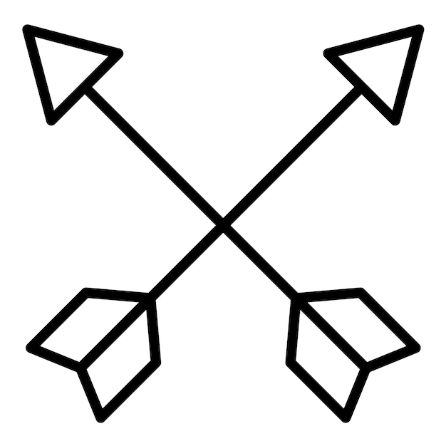 Estilo de la ilustración vectorial de flecha