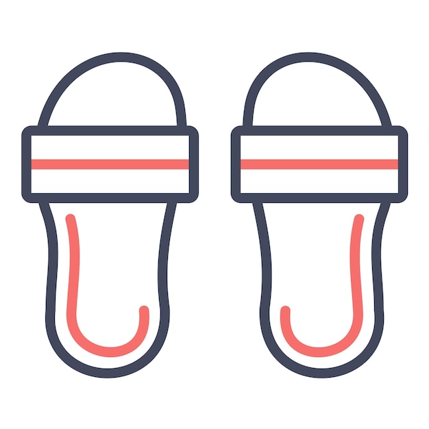 Estilo de la ilustración vectorial de flip flops