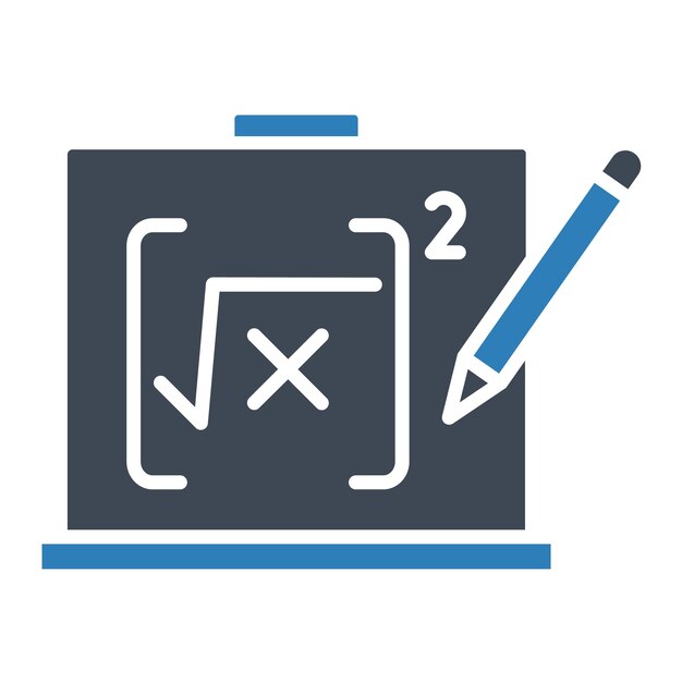 Estilo de ilustración vectorial de la fórmula para resolver