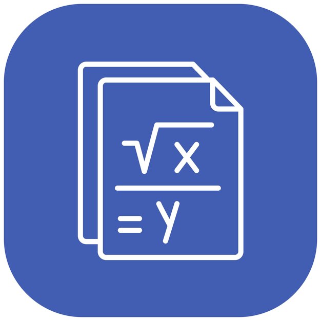 Estilo de ilustración vectorial de la fórmula