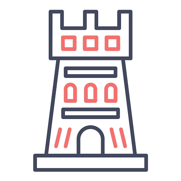 Estilo de ilustración vectorial de la fortaleza