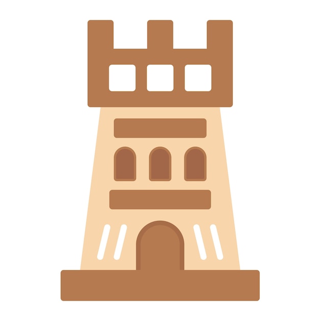 Estilo de ilustración vectorial de la fortaleza