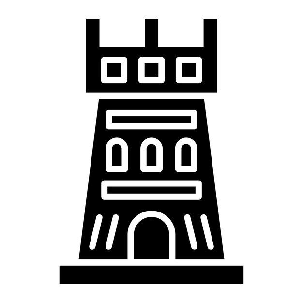 Estilo de ilustración vectorial de la fortaleza