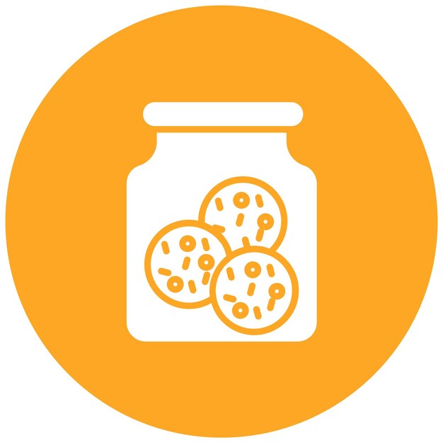 Estilo de ilustración vectorial del frasco de galletas