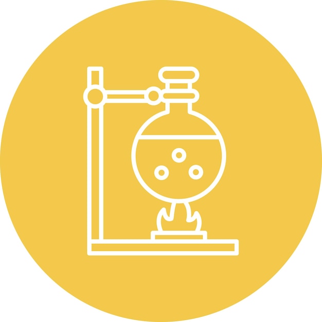 Estilo de ilustración vectorial de frasco en llamas