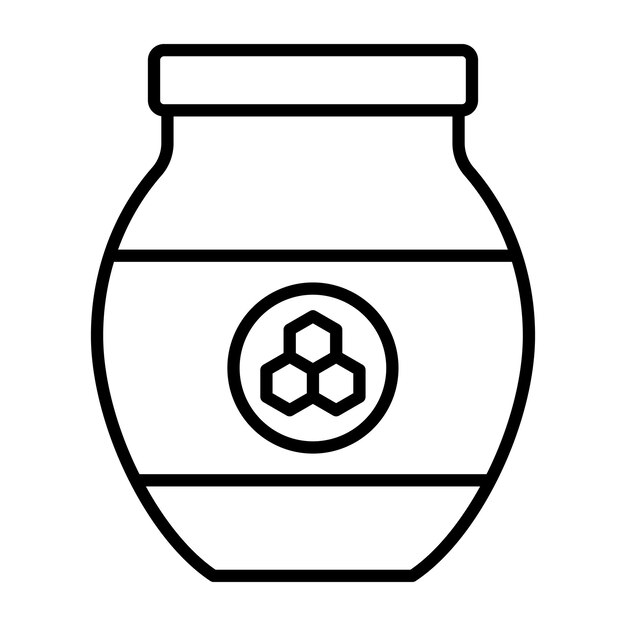 Estilo de ilustración vectorial del frasco de miel
