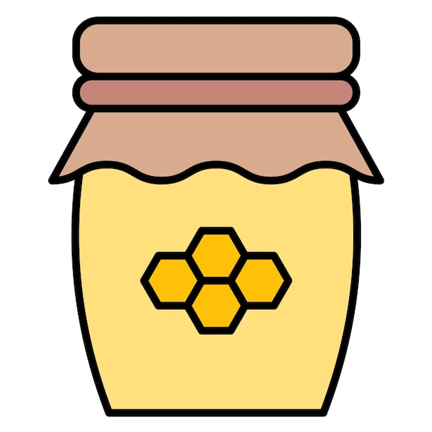 Estilo de ilustración vectorial del frasco de miel