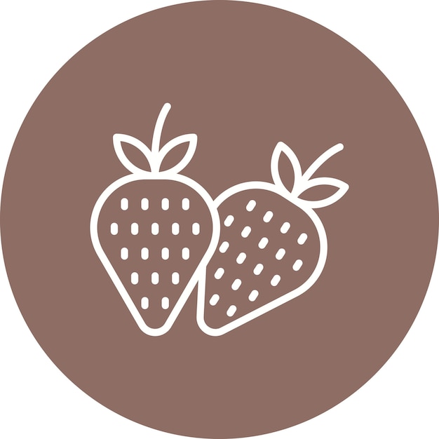Estilo de ilustración vectorial de fresa