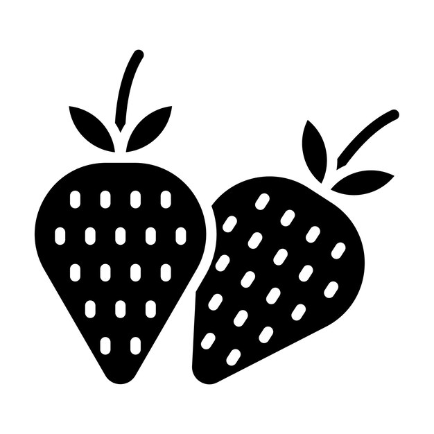 Estilo de ilustración vectorial de fresa