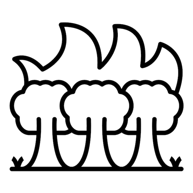 Estilo de ilustración vectorial de fuego silvestre