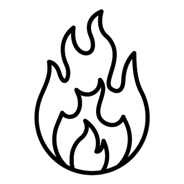 Estilo de ilustración vectorial de fuego