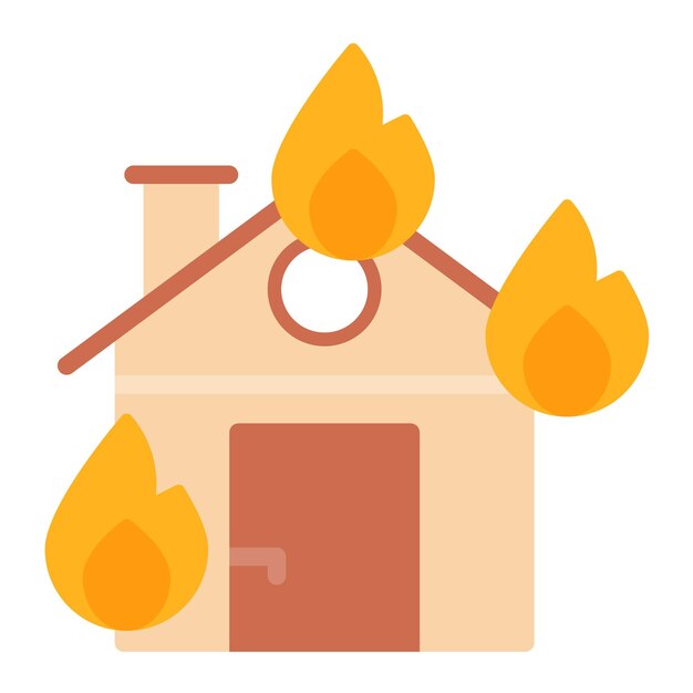 Estilo de ilustración vectorial de fuego