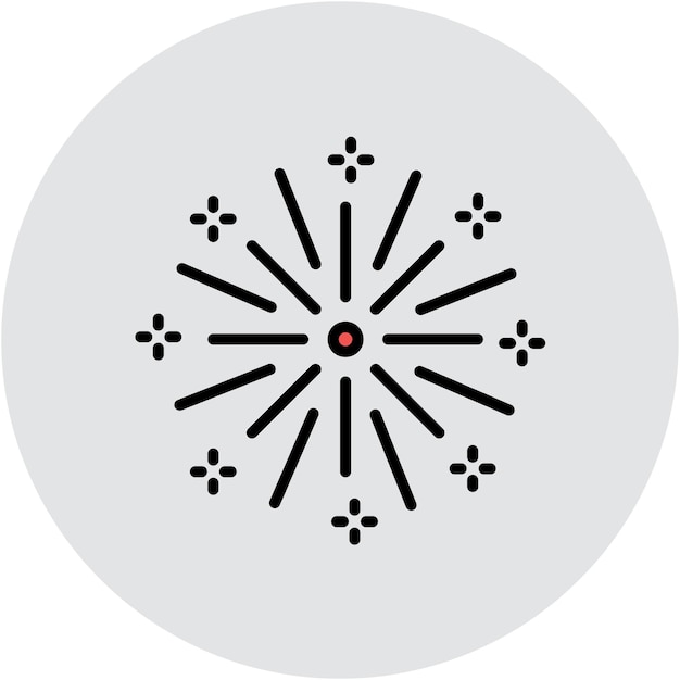 Estilo de ilustración vectorial de fuegos artificiales