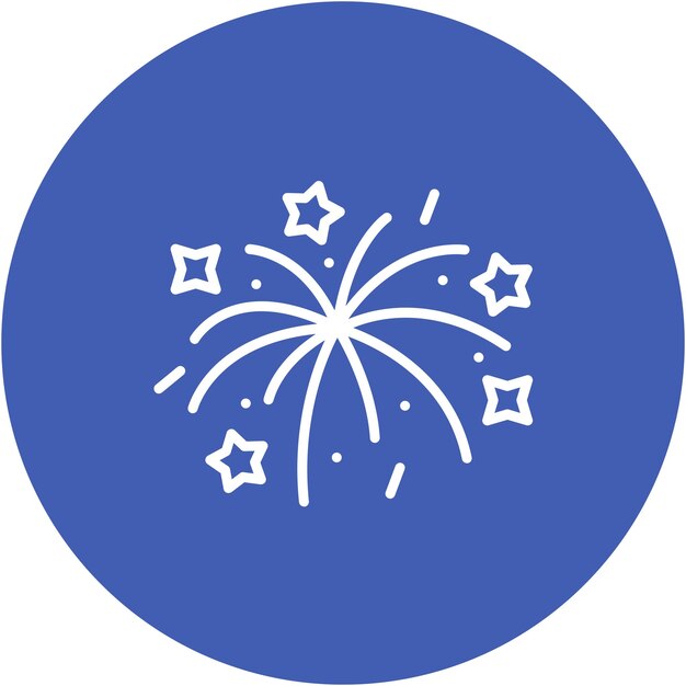 Estilo de ilustración vectorial de fuegos artificiales