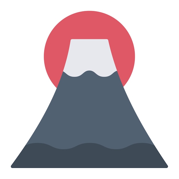 Estilo de ilustración vectorial de Fuji