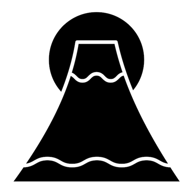 Estilo de ilustración vectorial de Fuji