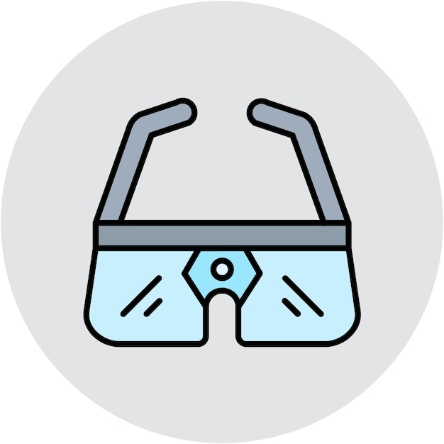 Estilo de ilustración vectorial de las gafas inteligentes