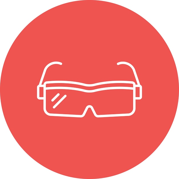Estilo de ilustración vectorial de las gafas de seguridad