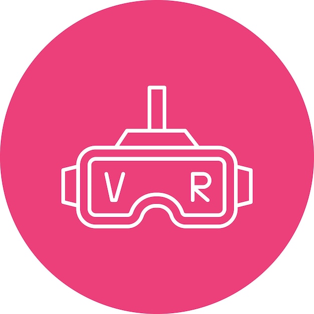 Estilo de ilustración vectorial de las gafas VR