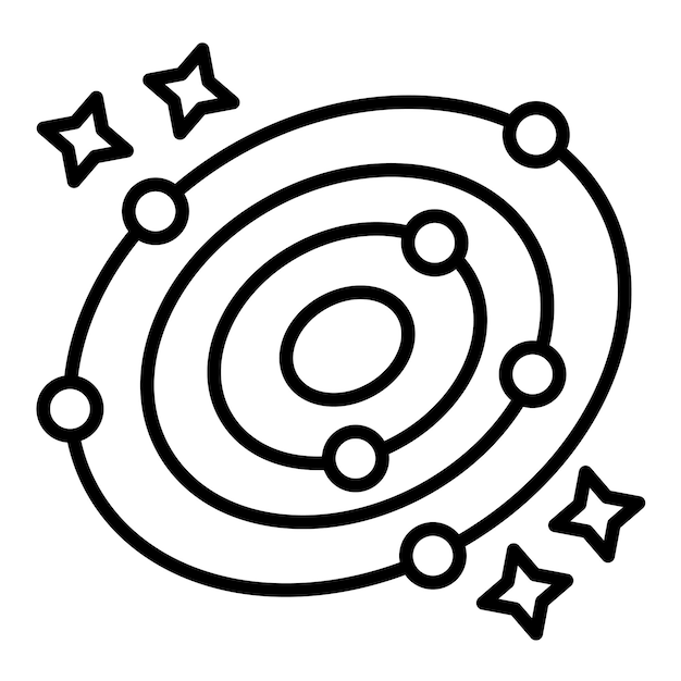 Estilo de ilustración vectorial de las galaxias