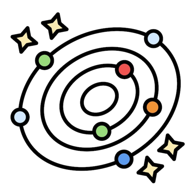 Estilo de ilustración vectorial de las galaxias
