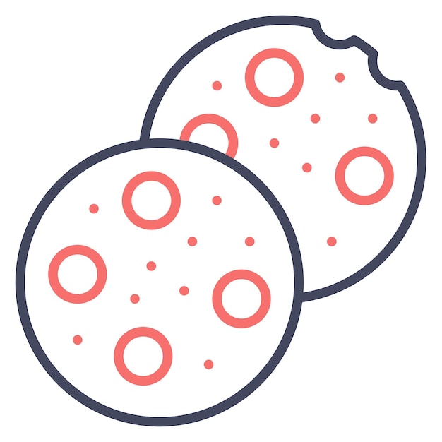 Estilo de ilustración vectorial de las galletas
