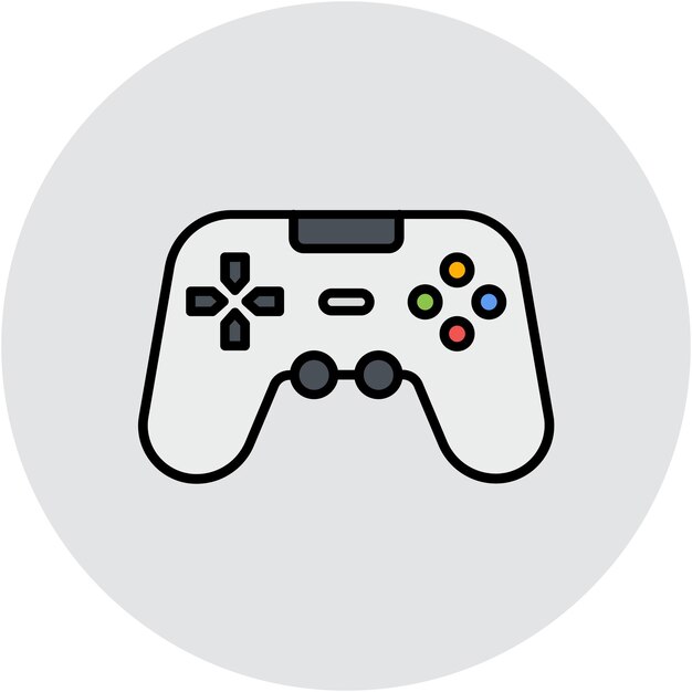 Estilo de ilustración vectorial para el gamepad
