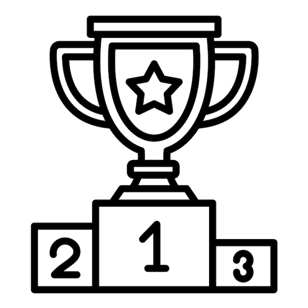 Estilo de ilustración vectorial ganador