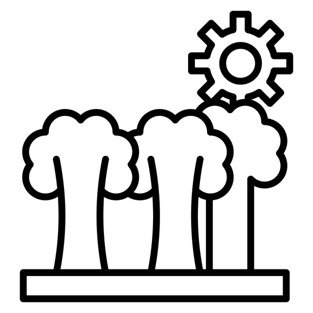 Estilo de ilustración vectorial de gestión forestal
