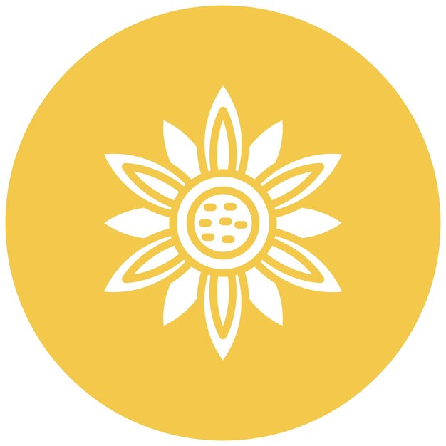 Estilo de ilustración vectorial de girasol