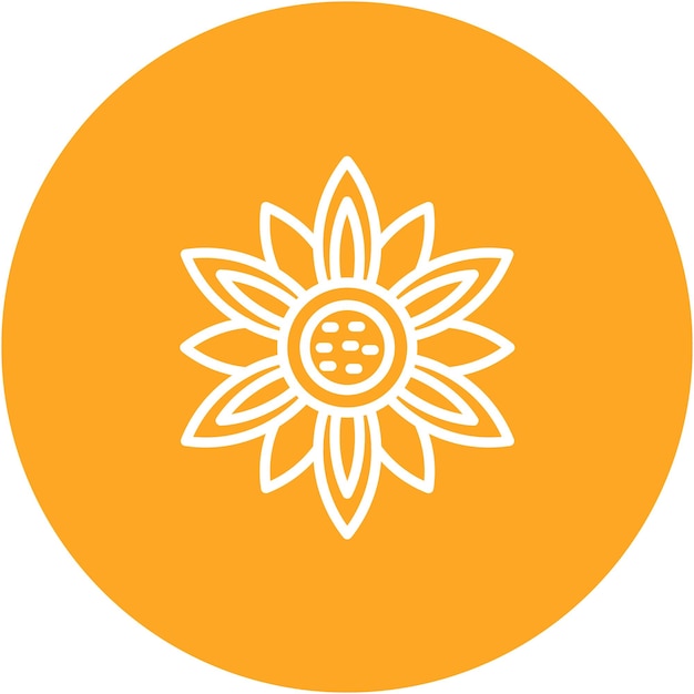 Estilo de ilustración vectorial de girasol