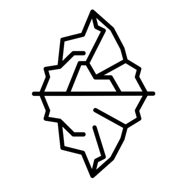 Estilo de ilustración vectorial de los glaciares