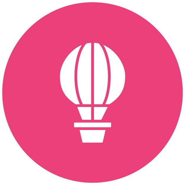 Estilo de ilustración vectorial de globo de aire caliente