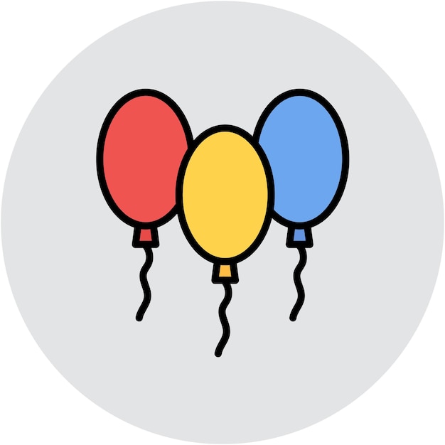 Estilo de ilustración vectorial de globos