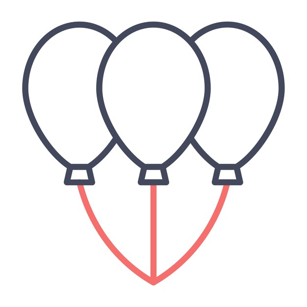 Estilo de ilustración vectorial de los globos