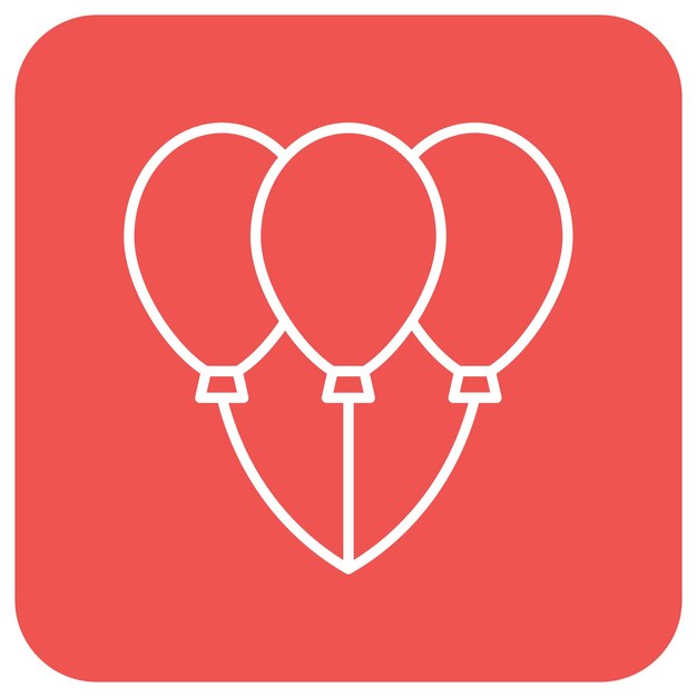 Estilo de ilustración vectorial de los globos