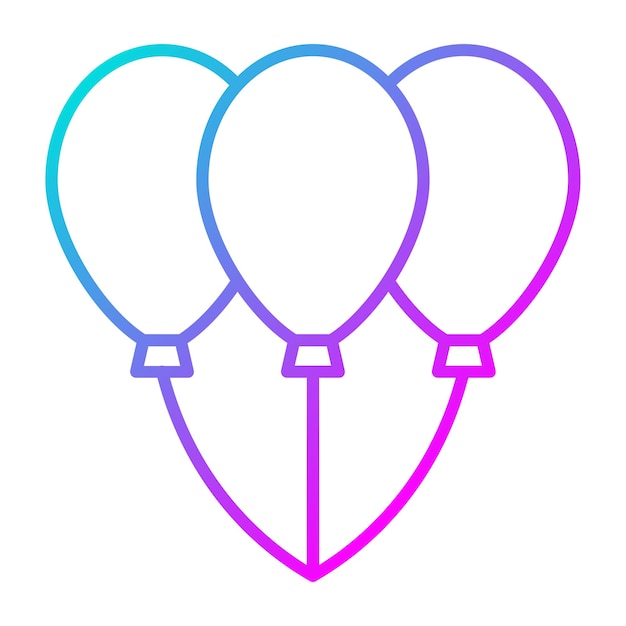 Estilo de ilustración vectorial de los globos